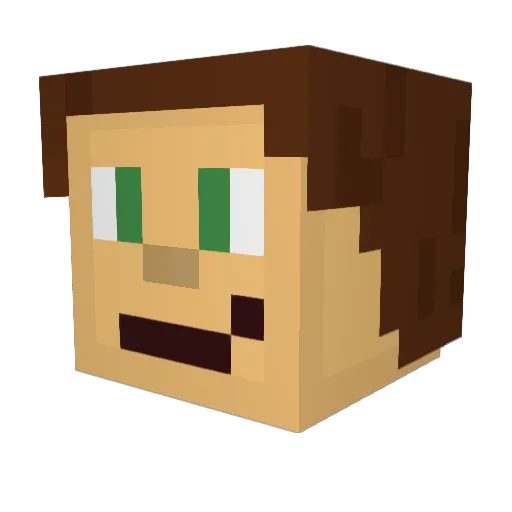 ifyouSAEso Minecraft avatar head, 3D render