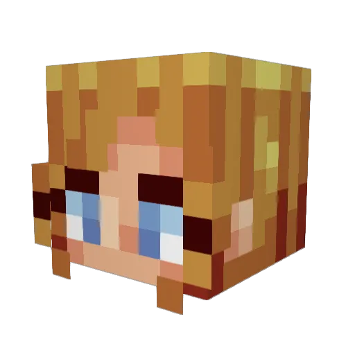 igalaxy Minecraft avatar head, 3D render