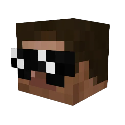iggiNkcalB Minecraft avatar head, 3D render
