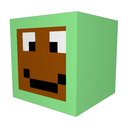 ignChips Minecraft avatar head, 3D render