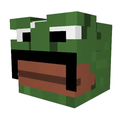ignPBR Minecraft avatar head, 3D render