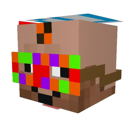 ignatjs Minecraft avatar head, 3D render