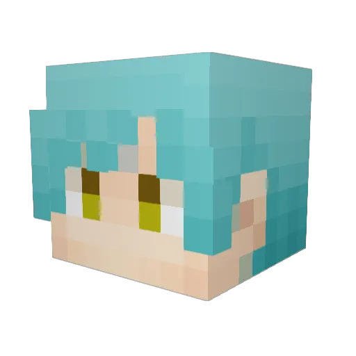 igrmlca Minecraft avatar head, 3D render