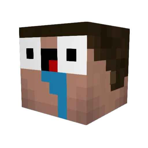 igs_msmc_im9 Minecraft avatar head, 3D render