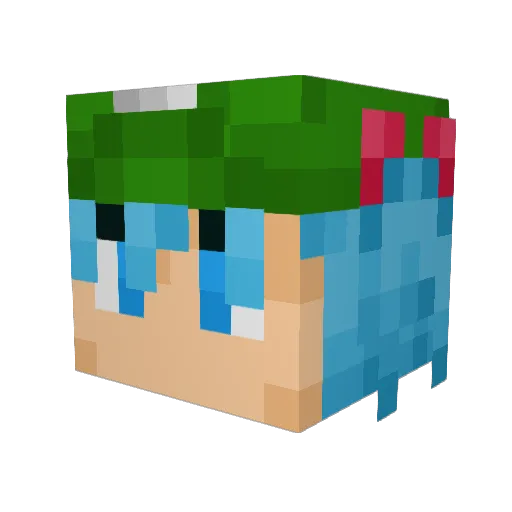iguzes Minecraft avatar head, 3D render
