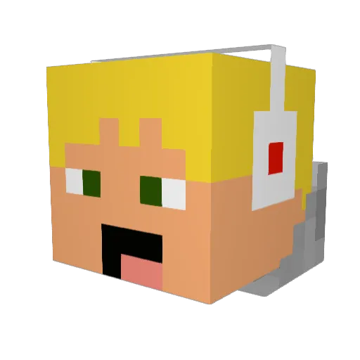 ihap123 Minecraft avatar head, 3D render