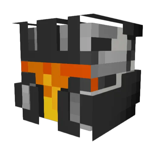 ihasfire Minecraft avatar head, 3D render