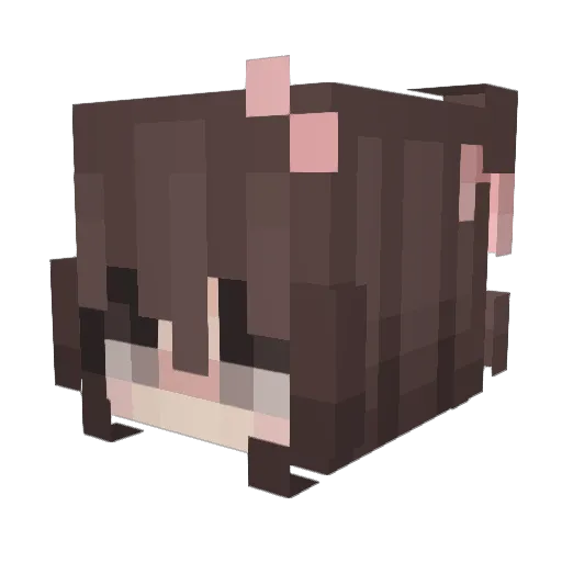 ihateang Minecraft avatar head, 3D render
