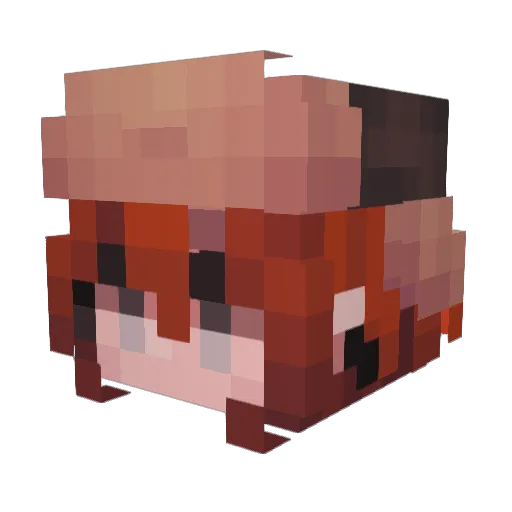 ihatevalerii Minecraft avatar head, 3D render