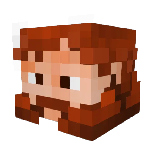 ihavemines Minecraft avatar head, 3D render