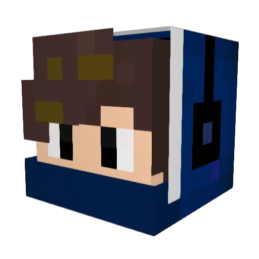 ihbash Minecraft avatar head, 3D render