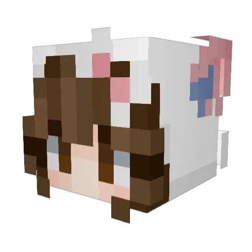 iheartaero Minecraft avatar head, 3D render