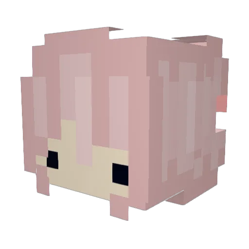 iheartellis Minecraft avatar head, 3D render
