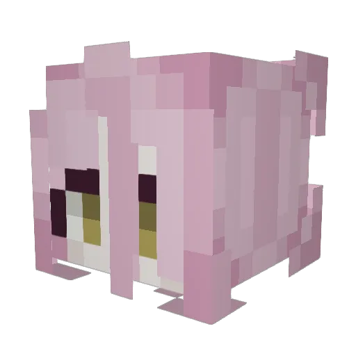 ihearthue Minecraft avatar head, 3D render