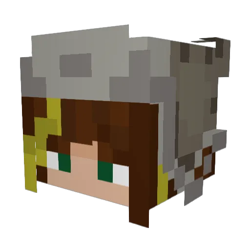 iheartrose Minecraft avatar head, 3D render