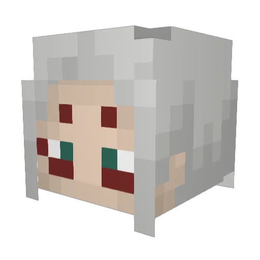ihoppeq Minecraft avatar head, 3D render