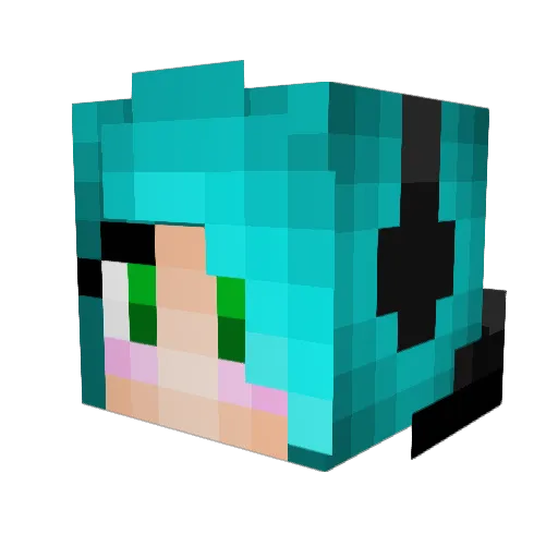 ihoprox Minecraft avatar head, 3D render
