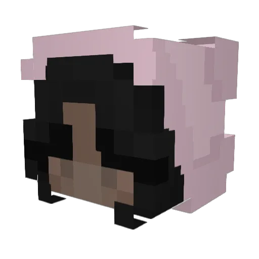 ihybella Minecraft avatar head, 3D render