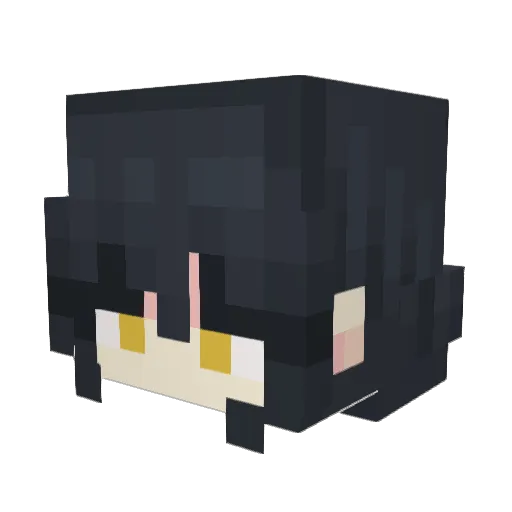 ihyily Minecraft avatar head, 3D render