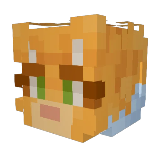 ihyvm Minecraft avatar head, 3D render
