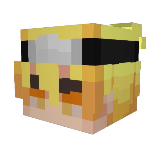 ii0mar_YT Minecraft avatar head, 3D render