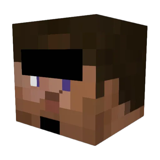 ii24 Minecraft avatar head, 3D render