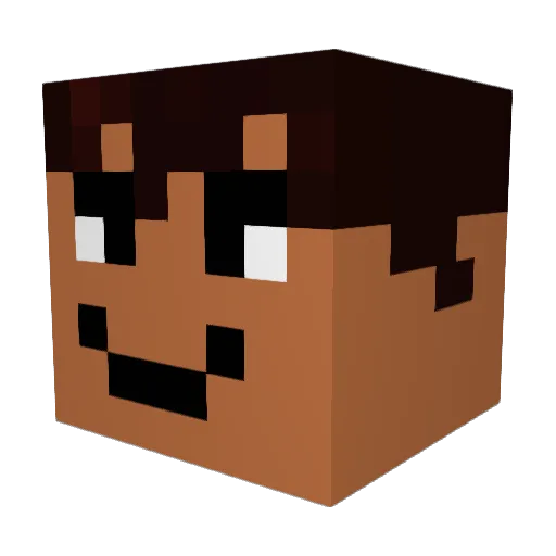 ii3l7n Minecraft avatar head, 3D render