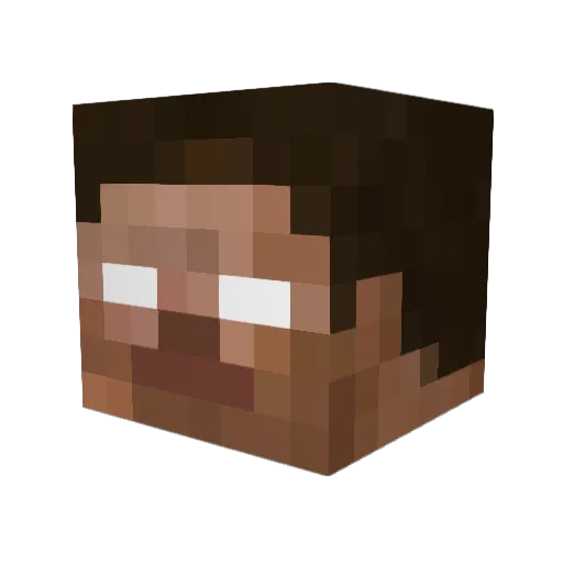 iiALFALASI Minecraft avatar head, 3D render