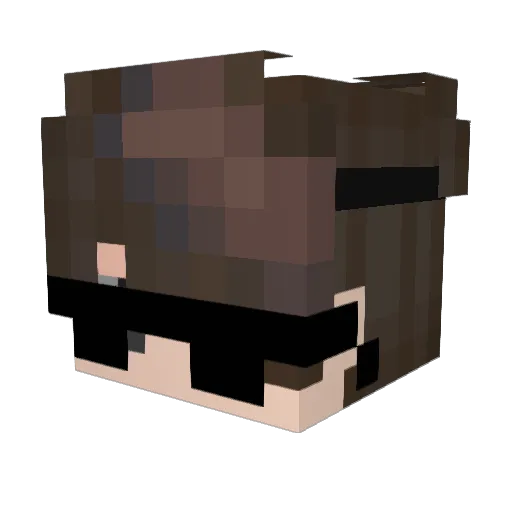 iiBoda Minecraft avatar head, 3D render