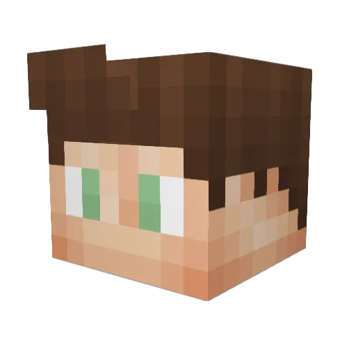 iiCRAZY707 Minecraft avatar head, 3D render