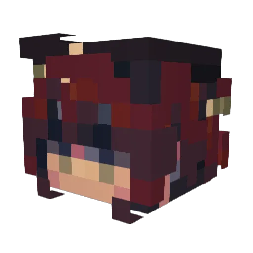 iiCherry Minecraft avatar head, 3D render