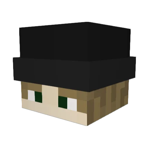 iiClover Minecraft avatar head, 3D render