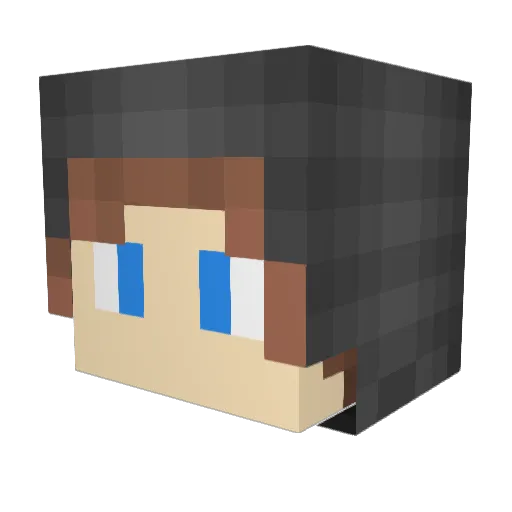 iiCrym Minecraft avatar head, 3D render