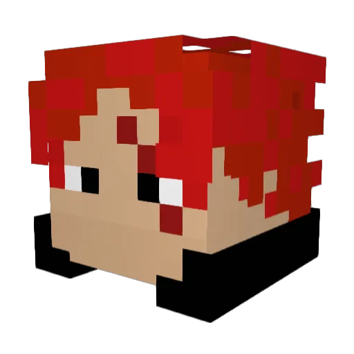 iiDark1 Minecraft avatar head, 3D render