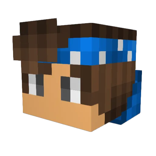 iiDawn_ Minecraft avatar head, 3D render