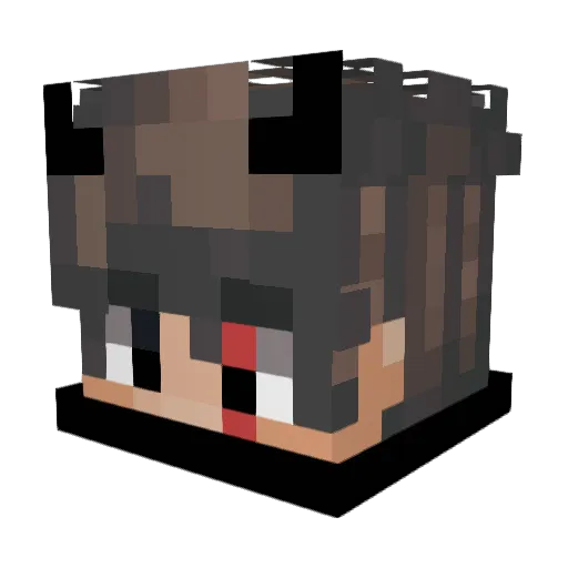 iiDopeDf Minecraft avatar head, 3D render