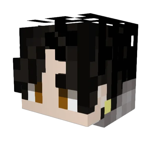 iiFallenFlower Minecraft avatar head, 3D render