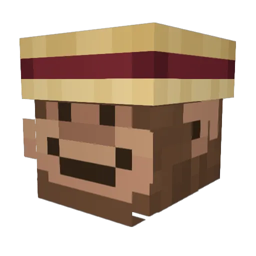 iiGG Minecraft avatar head, 3D render