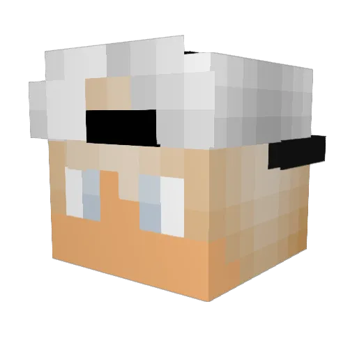 iiGhostx Minecraft avatar head, 3D render