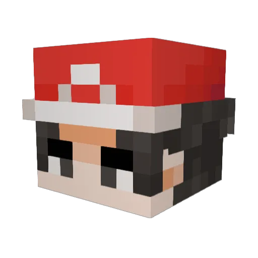iiHulk Minecraft avatar head, 3D render