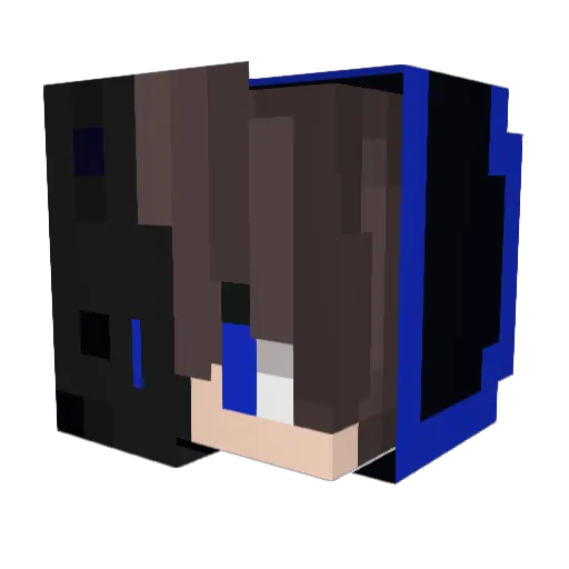 iiKORTEX Minecraft avatar head, 3D render