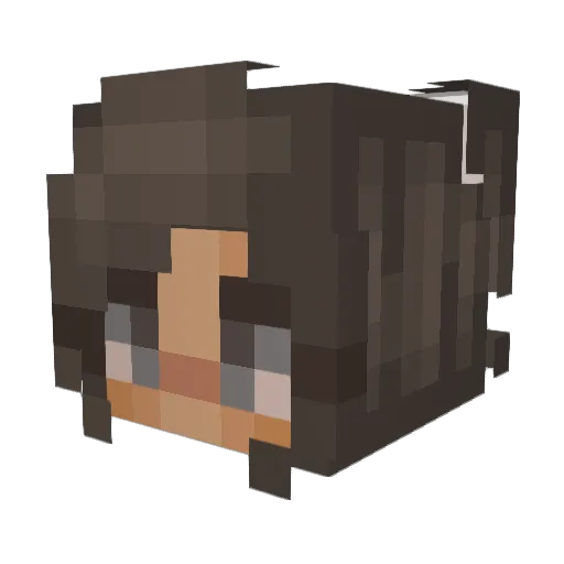 iiKittyy Minecraft avatar head, 3D render