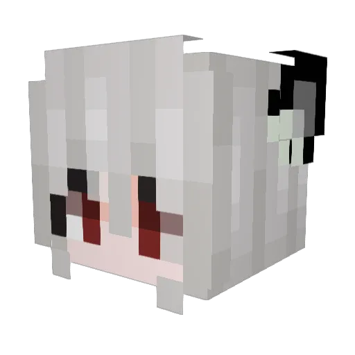 iiMaxine Minecraft avatar head, 3D render