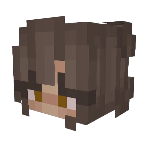 iiMayaa Minecraft avatar head, 3D render