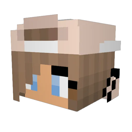 iiMelisa Minecraft avatar head, 3D render