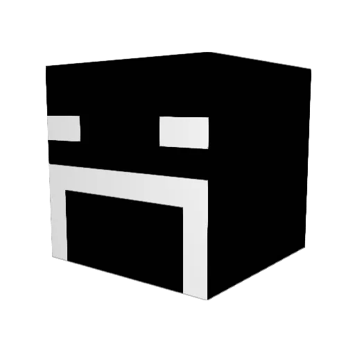 iiNOC Minecraft avatar head, 3D render