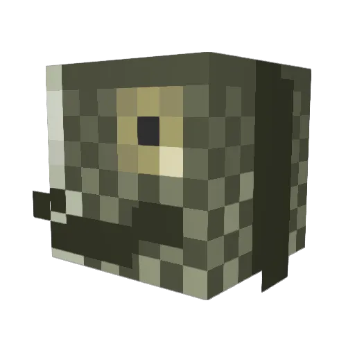 iiNavii Minecraft avatar head, 3D render