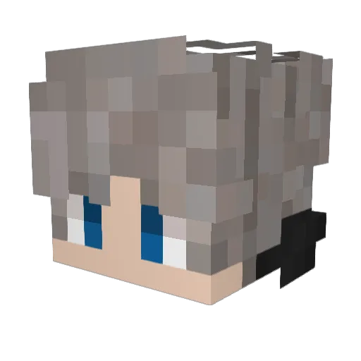 iiNetix Minecraft avatar head, 3D render