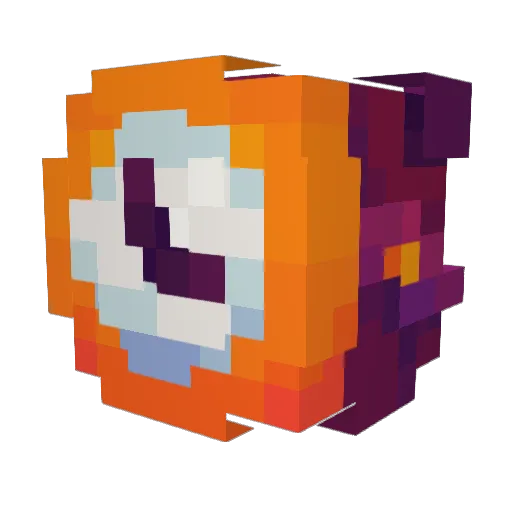 iiPaper Minecraft avatar head, 3D render