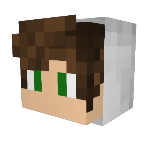 iiPsychic Minecraft avatar head, 3D render